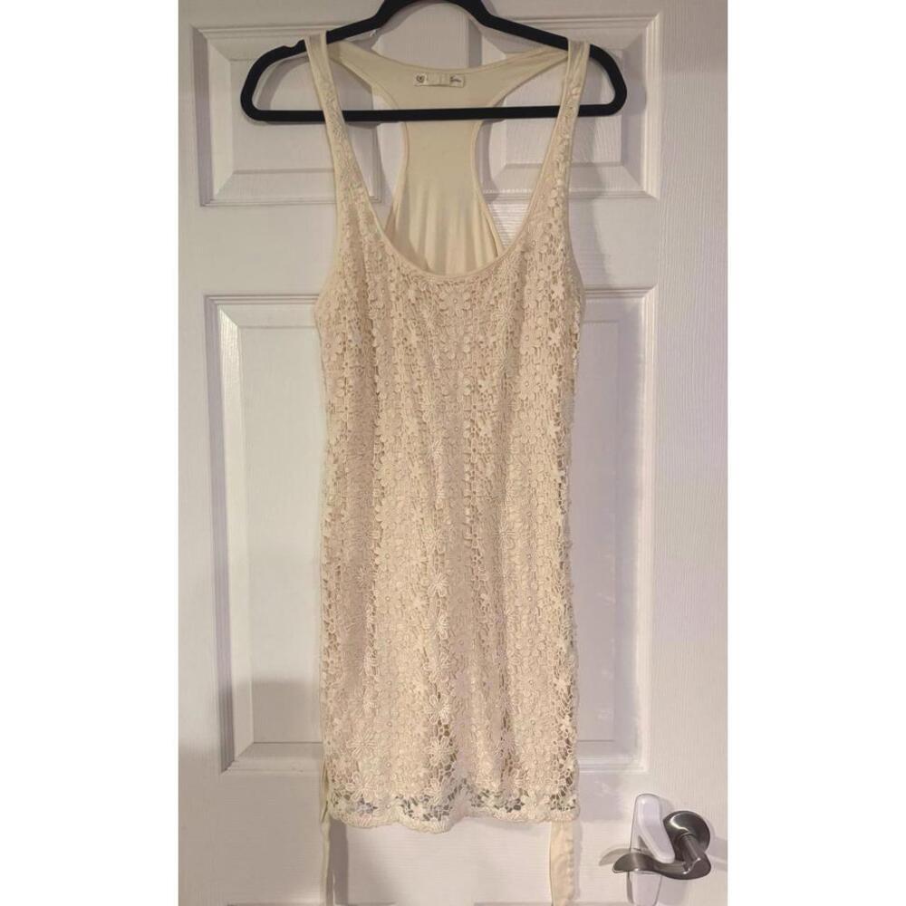 American Eagle Boho Floral Lace Racerback Mini Dress Size Medium